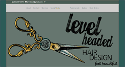 Desktop Screenshot of levelheadedhairdesign.com
